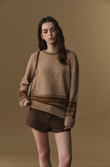 cllomagy-camel-brown-jacquard-stripe-sweater-02